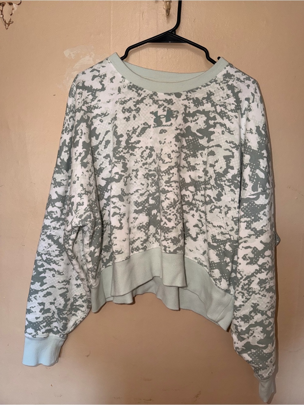 Under Armour Women's Sage and White Printed Sweatshirt